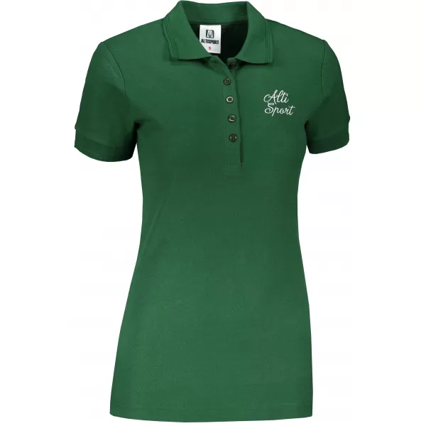  Damen-T-Shirt mit Kragen ALTISPORT ALW056210 FLASCHENGRÜN 