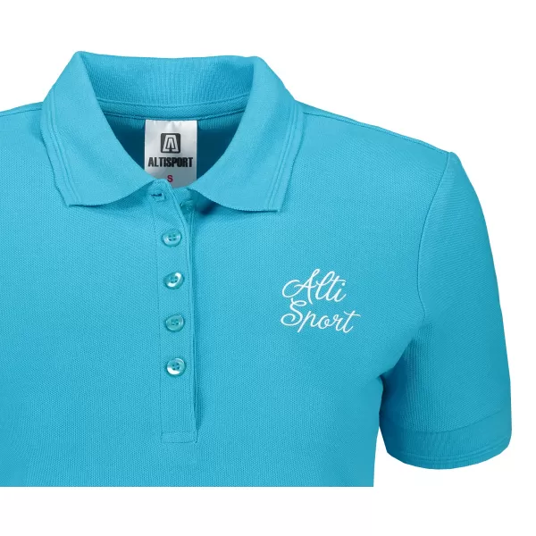  Damen-T-Shirt mit Kragen ALTISPORT ALW056210 TÜRKIS 