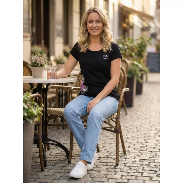  Damen-T-Shirt ALTISPORT ALW106120 SCHWARZ ROSA 