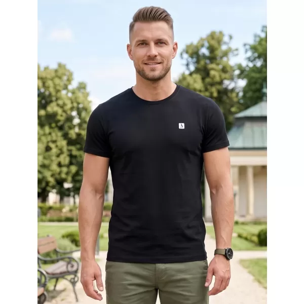  Pánské premium triko ALTISPORT CARRYOVER ALM065153 ČERNOBÍLÁ 