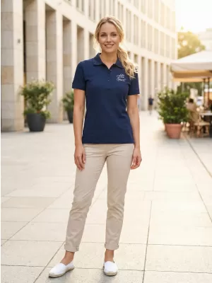 Damen-T-Shirt mit Kragen ALTISPORT ALW056210 MITTERNACHTSBLAU