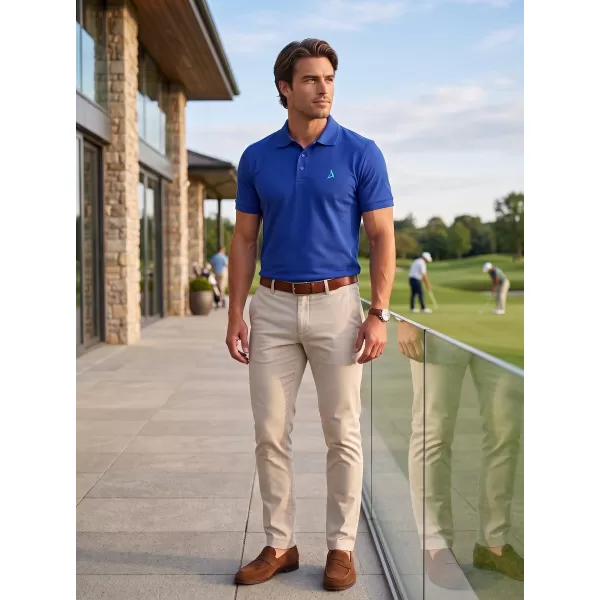 Premium-T-Shirt für Herren mit Kragen ALTISPORT ALM002203 KÖNIGSBLAU 