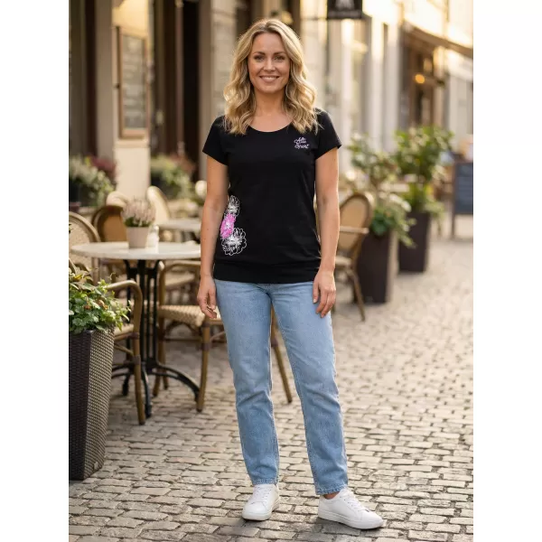 Damen-T-Shirt ALTISPORT ALW106120 SCHWARZ ROSA 