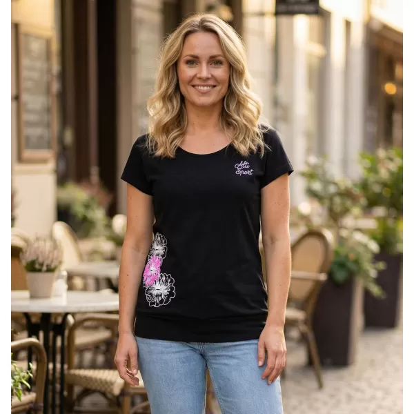  Damen-T-Shirt ALTISPORT ALW106120 SCHWARZ ROSA 