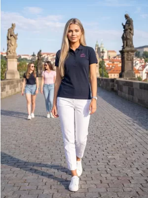 Damen-T-Shirt mit Kragen ALTISPORT ALW056210 NAVY BLAU