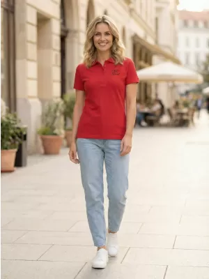 Damen-T-Shirt mit Kragen ALTISPORT ALW056210 ROT
