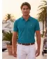 Premium-T-Shirt für Herren mit Kragen ALTISPORT ALM002203 DUNKLES TÜRKIS