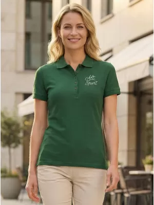 Damen-T-Shirt mit Kragen ALTISPORT ALW056210 FLASCHENGRÜN