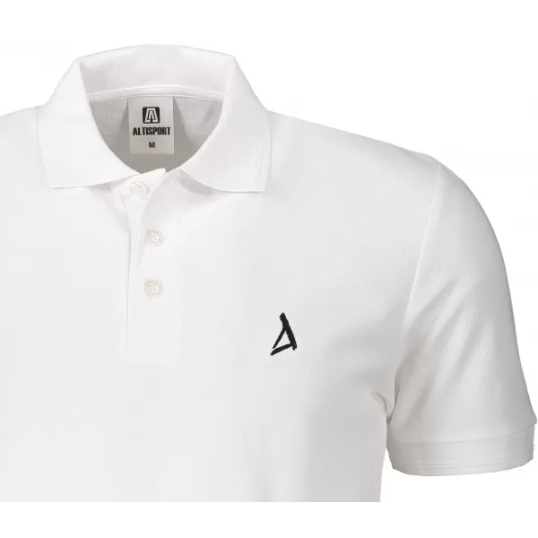  Premium-T-Shirt für Herren mit Kragen ALTISPORT ALM002203 WEIß 