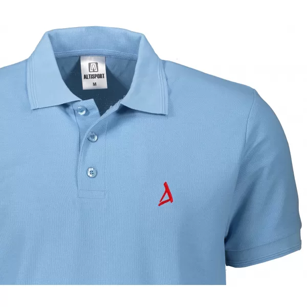  Premium-T-Shirt für Herren mit Kragen ALTISPORT ALM002203 HIMMELBLAU 