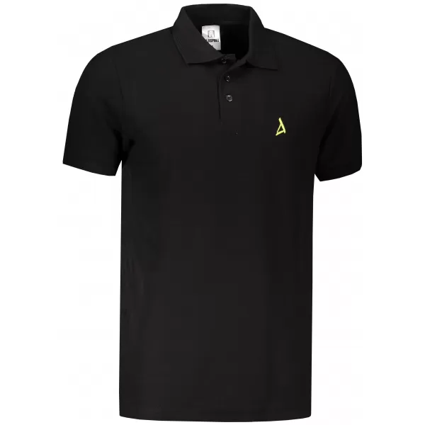  Premium-T-Shirt für Herren mit Kragen ALTISPORT ALM002203 SCHWARZ UND GRÜN 