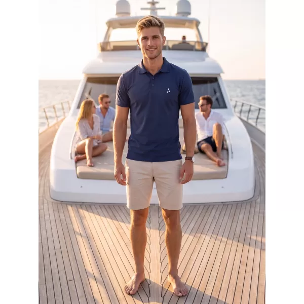  Premium-T-Shirt für Herren mit Kragen ALTISPORT ALM002203 MITTERNACHTSBLAU 