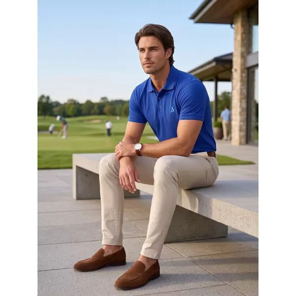  Premium-T-Shirt für Herren mit Kragen ALTISPORT ALM002203 KÖNIGSBLAU 