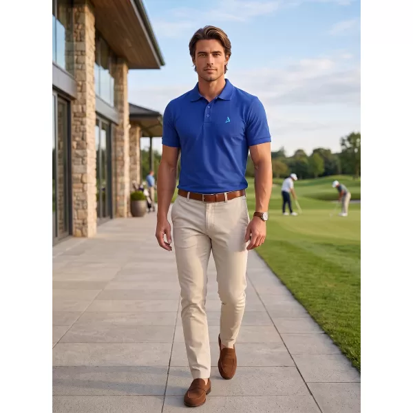  Premium-T-Shirt für Herren mit Kragen ALTISPORT ALM002203 KÖNIGSBLAU 