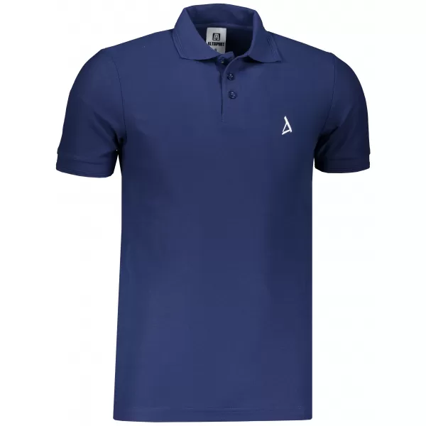  Premium-T-Shirt für Herren mit Kragen ALTISPORT ALM002203 MITTERNACHTSBLAU 