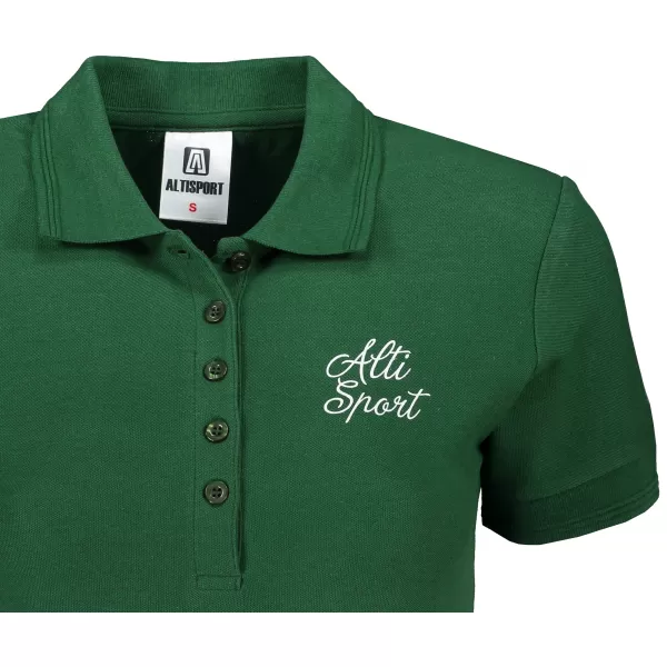  Damen-T-Shirt mit Kragen ALTISPORT ALW056210 FLASCHENGRÜN 