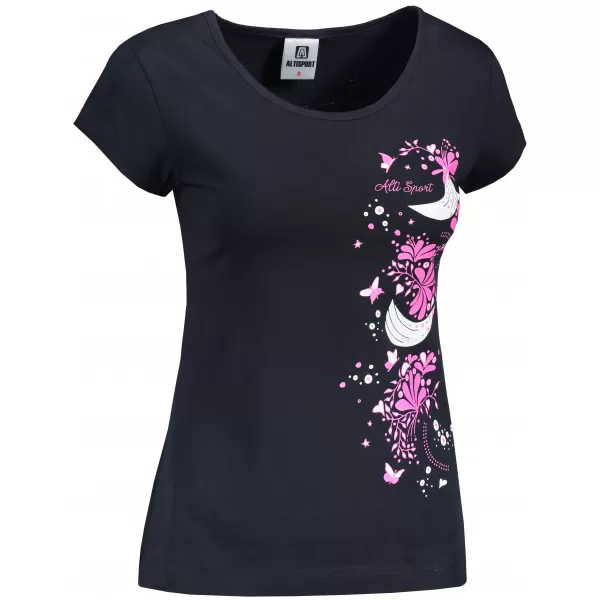  Damen-T-Shirt ALTISPORT ALW096122 MARINEBLAU/ROSA 