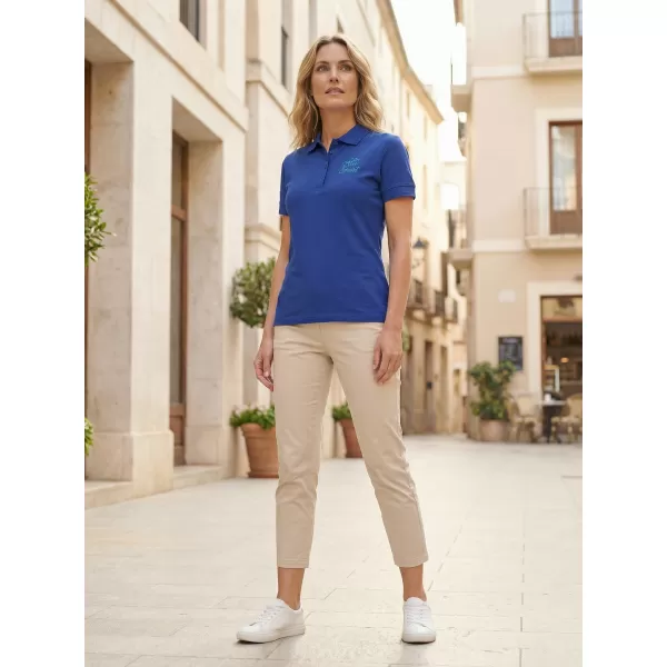  Damen-T-Shirt mit Kragen ALTISPORT ALW056210 KÖNIGSBLAU 
