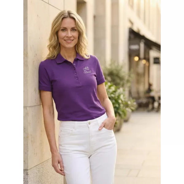  Damen-T-Shirt mit Kragen ALTISPORT ALW056210 LILA 
