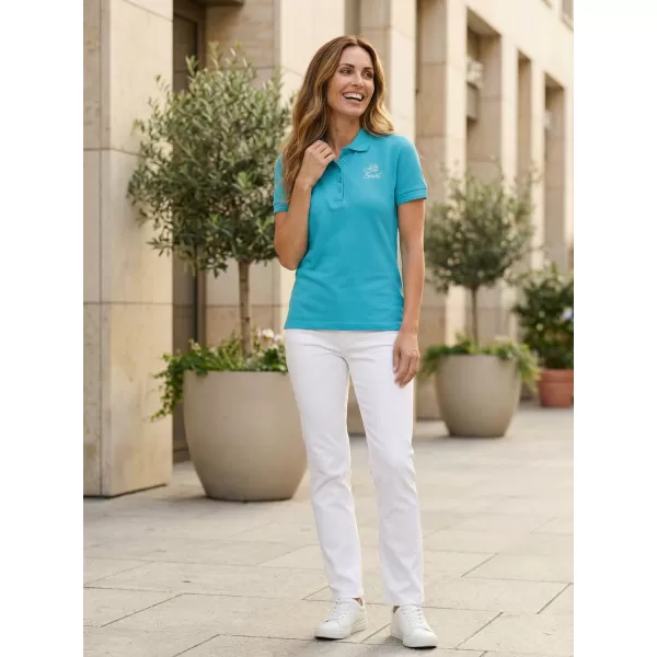  Damen-T-Shirt mit Kragen ALTISPORT ALW056210 TÜRKIS 