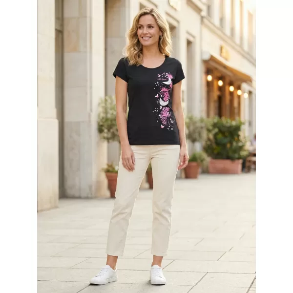  Damen-T-Shirt ALTISPORT ALW096122 MARINEBLAU/ROSA 