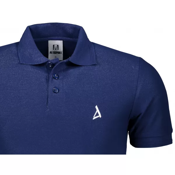  Premium-T-Shirt für Herren mit Kragen ALTISPORT ALM002203 MITTERNACHTSBLAU 