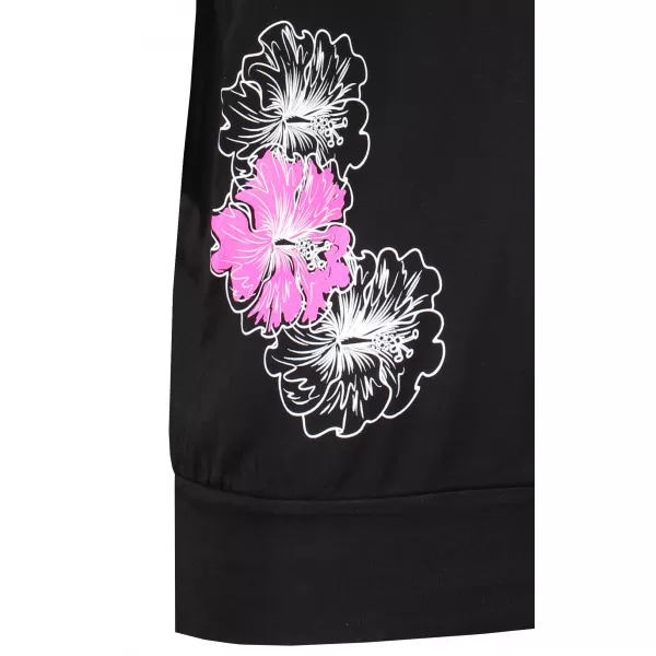  Damen-T-Shirt ALTISPORT ALW106120 SCHWARZ ROSA 