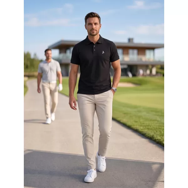  Premium-T-Shirt für Herren mit Kragen ALTISPORT ALM002203 SCHWARZ UND WEIß 