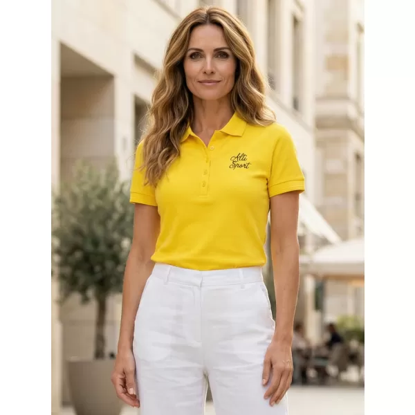  Damen-T-Shirt mit Kragen ALTISPORT ALW056210 GELB 