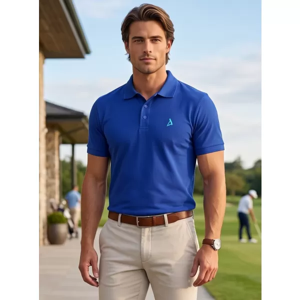  Premium-T-Shirt für Herren mit Kragen ALTISPORT ALM002203 KÖNIGSBLAU 