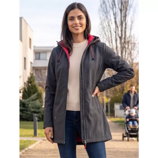  Softshell-Mantel für Damen ALTISPORT DERAURA LCTU166 DUNKELGRAU 