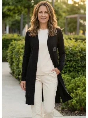 Strickjacke für Damen ALTISPORT KALISA LPLU104 SCHWARZ