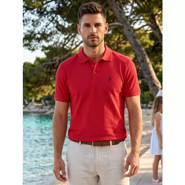  Premium-T-Shirt für Herren mit Kragen ALTISPORT ALM002203 ROT 