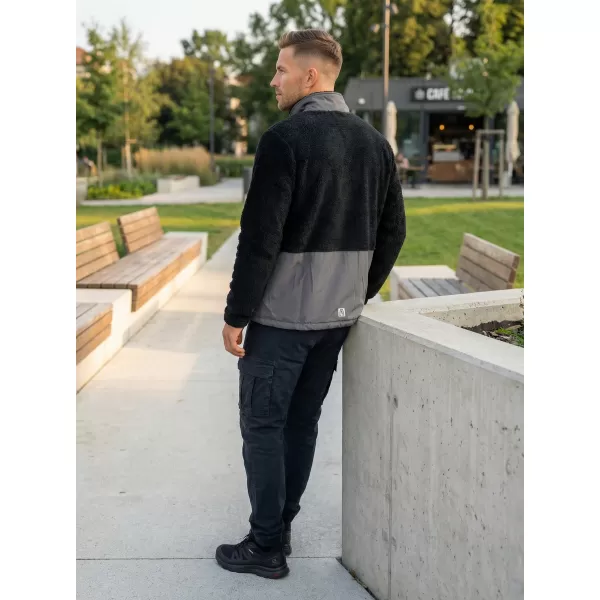  Fleece-Sweatshirt für Herren ALTISPORT HONOB MSWU307 SCHWARZ 