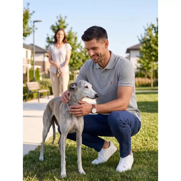  Premium-T-Shirt für Herren mit Kragen ALTISPORT ALM002203 DUNKELGRAUE HIGHLIGHTS 