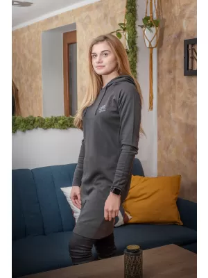 Erweitertes Damen-Sweatshirt ALTISPORT MIBELA LSKU366 DUNKELGRAU