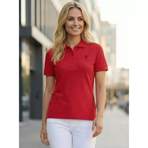  Premium-T-Shirt für Damen mit Kragen ALTISPORT ALW002210 ROT 