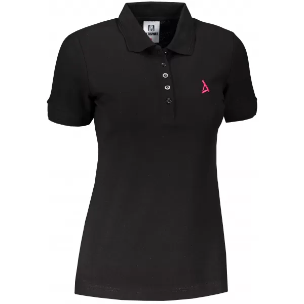  Premium-T-Shirt für Damen mit Kragen ALTISPORT ALW002210 SCHWARZ ROSA 