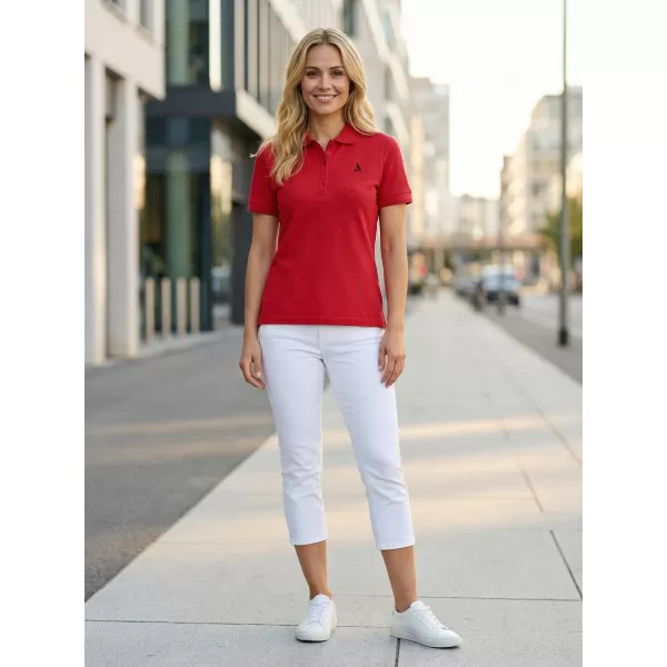  Premium-T-Shirt für Damen mit Kragen ALTISPORT ALW002210 ROT 