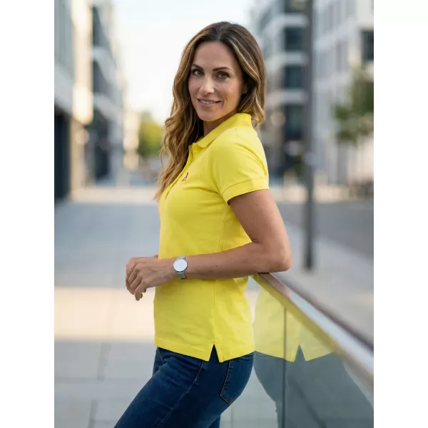  Premium-T-Shirt für Damen mit Kragen ALTISPORT ALW002210 ZITRONE 
