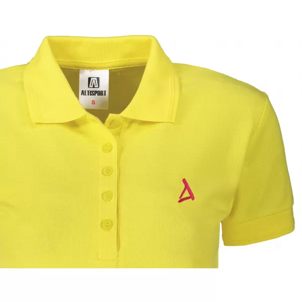  Premium-T-Shirt für Damen mit Kragen ALTISPORT ALW002210 ZITRONE 