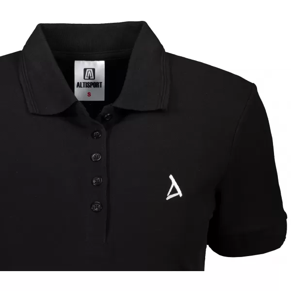  Premium-T-Shirt für Damen mit Kragen ALTISPORT ALW002210 SCHWARZ UND WEIß 