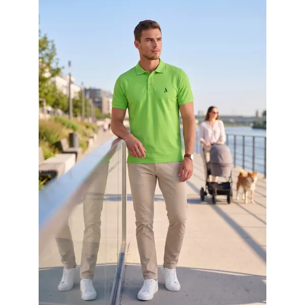  Premium-T-Shirt für Herren mit Kragen ALTISPORT ALM002203 APFELGRÜN 