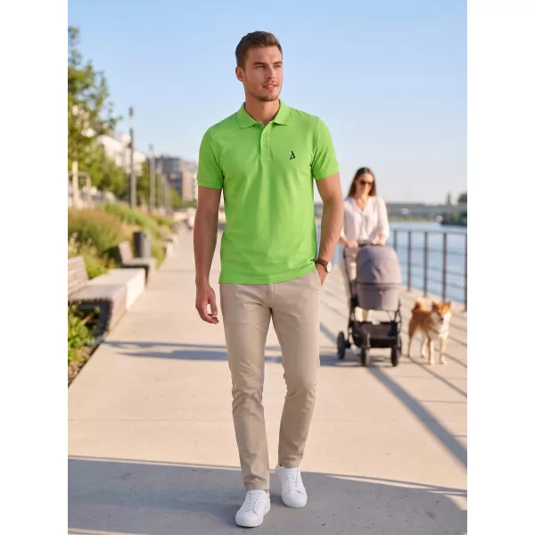  Premium-T-Shirt für Herren mit Kragen ALTISPORT ALM002203 APFELGRÜN 