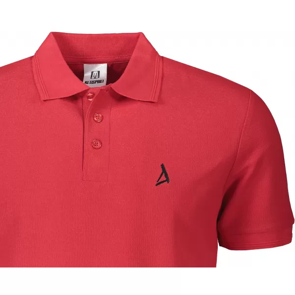  Premium-T-Shirt für Herren mit Kragen ALTISPORT ALM002203 ROT 