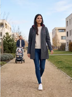 Softshell-Mantel für Damen ALTISPORT DERAURA LCTU166 DUNKELGRAU