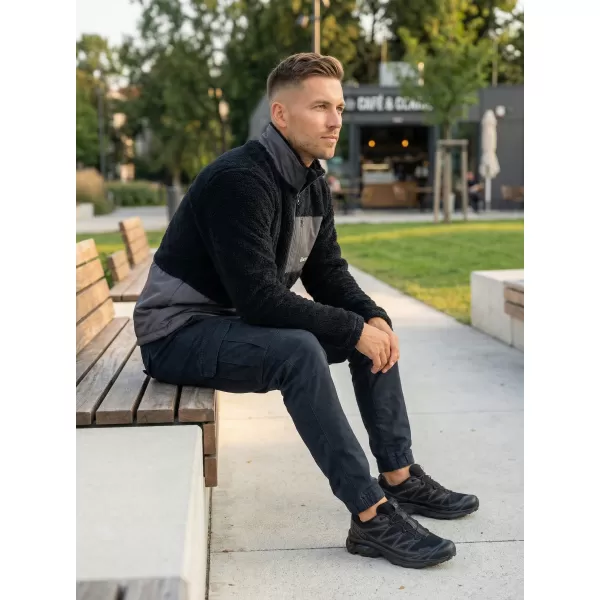  Fleece-Sweatshirt für Herren ALTISPORT HONOB MSWU307 SCHWARZ 