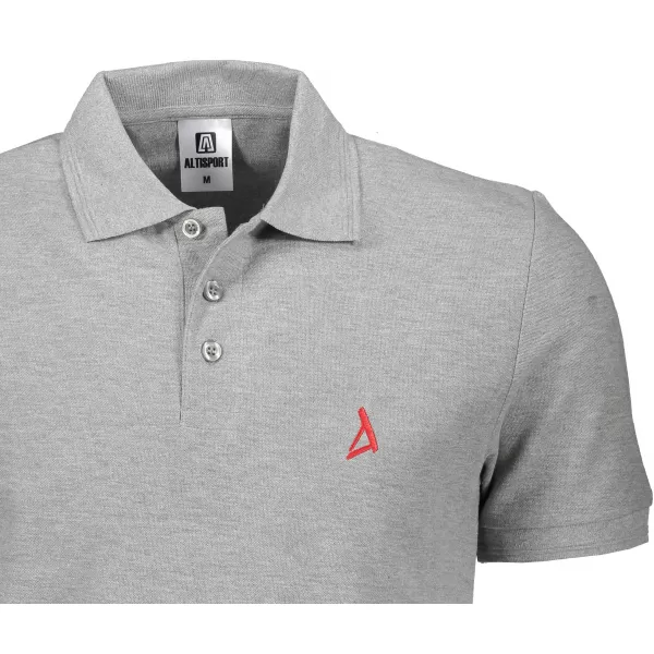  Premium-T-Shirt für Herren mit Kragen ALTISPORT ALM002203 DUNKELGRAUE HIGHLIGHTS 