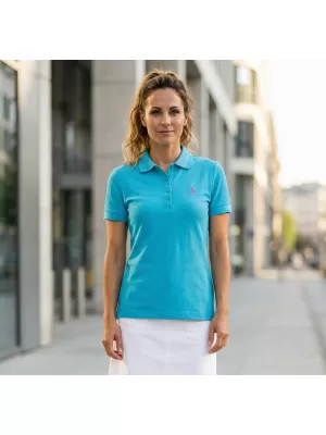 Premium-T-Shirt für Damen mit Kragen ALTISPORT ALW002210 TÜRKIS