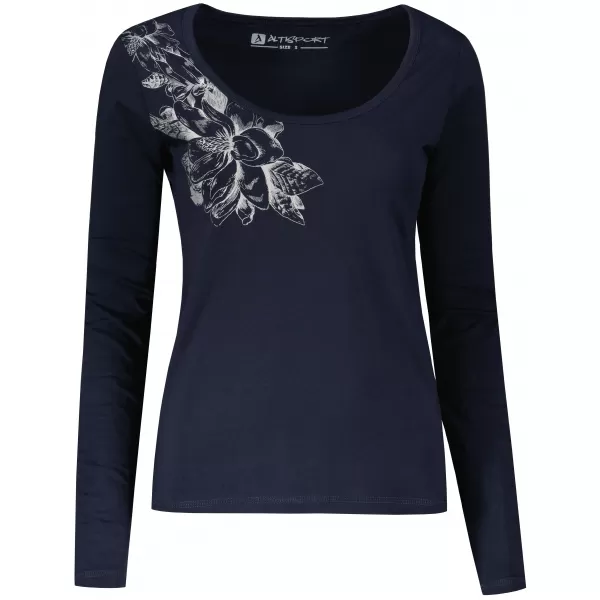  Damen-T-Shirt ALTISPORT KOLIA LTSU837 DUNKELBLAU/GRAU 